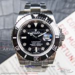 EW Factory Rolex Submariner Date Black Dial With Diamond Markers 40 MM 3135 Watch 116610LN